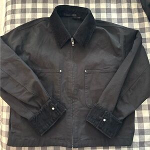 Uniqlo Black Corduroy Collar short Jacket